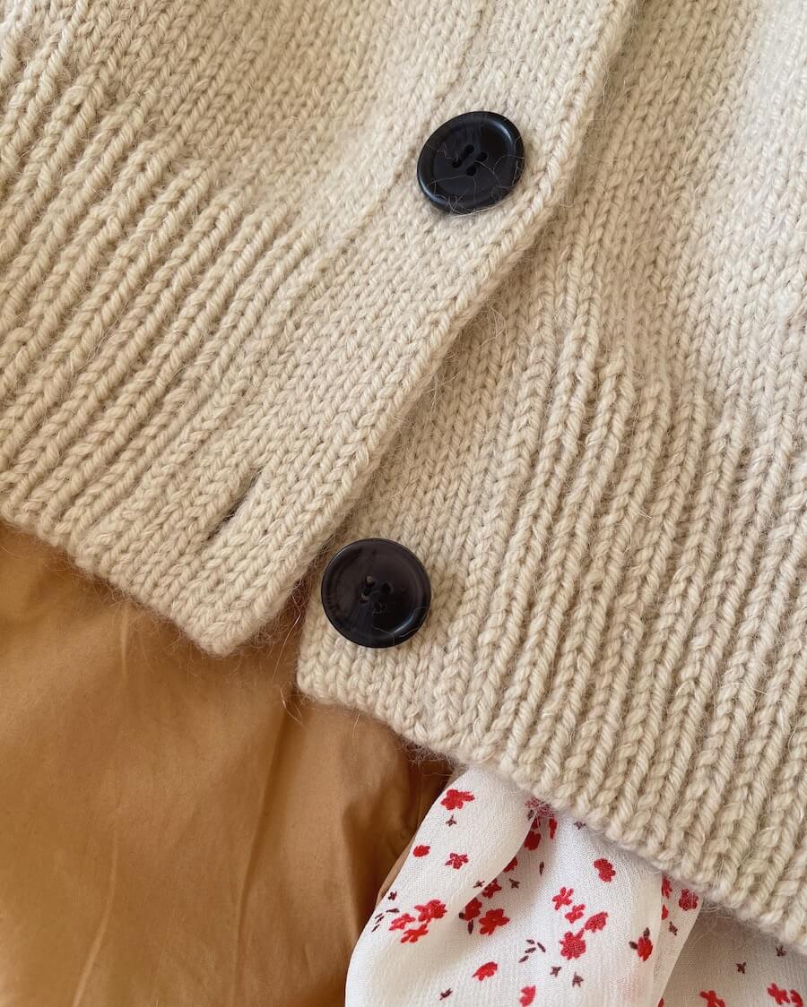 Champagne Cardigan -neuleohje